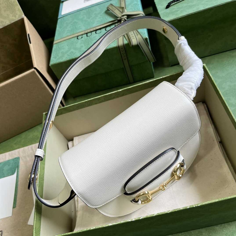 G*u*i horsebit 1955 belt bag white