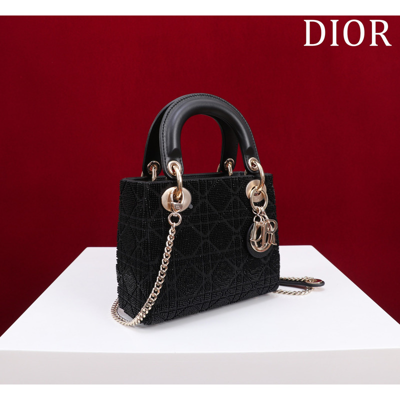 D*or mini lady D*or bag glitter black bag