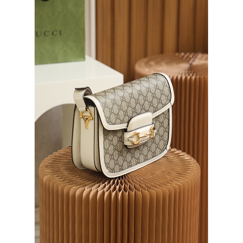 G*u*i horsebit 1955 small bag beige/white