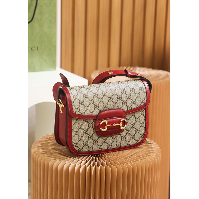 G*u*i horsebit 1955 small bag red