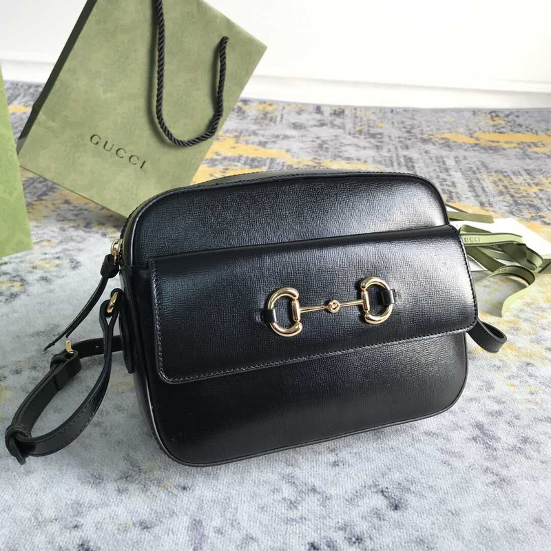 G*u*i horsebit 1955 schultertasche bag black