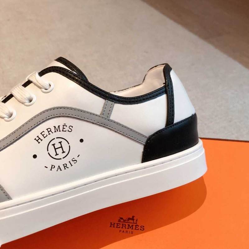 H**mes get sneaker calfskin white/grey/black