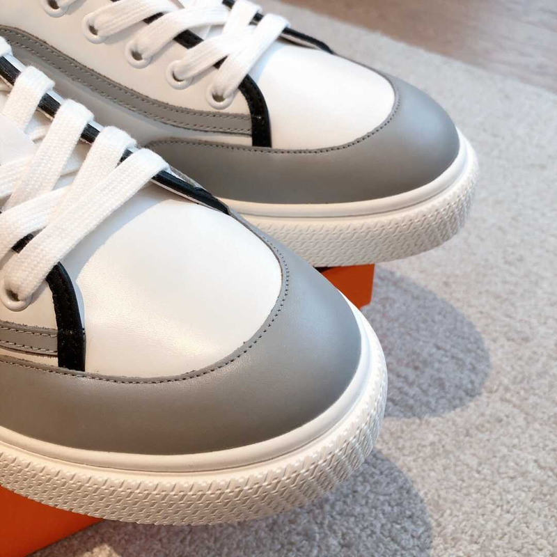 H**mes get sneaker calfskin white/grey/black