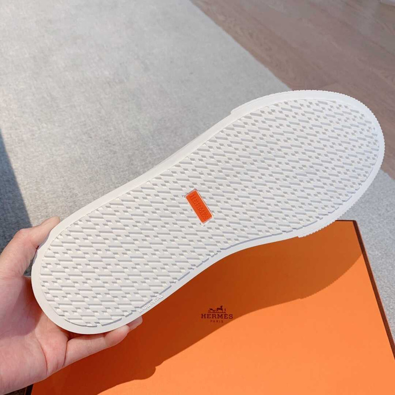 H**mes get sneaker canvas and calfskin orange blue