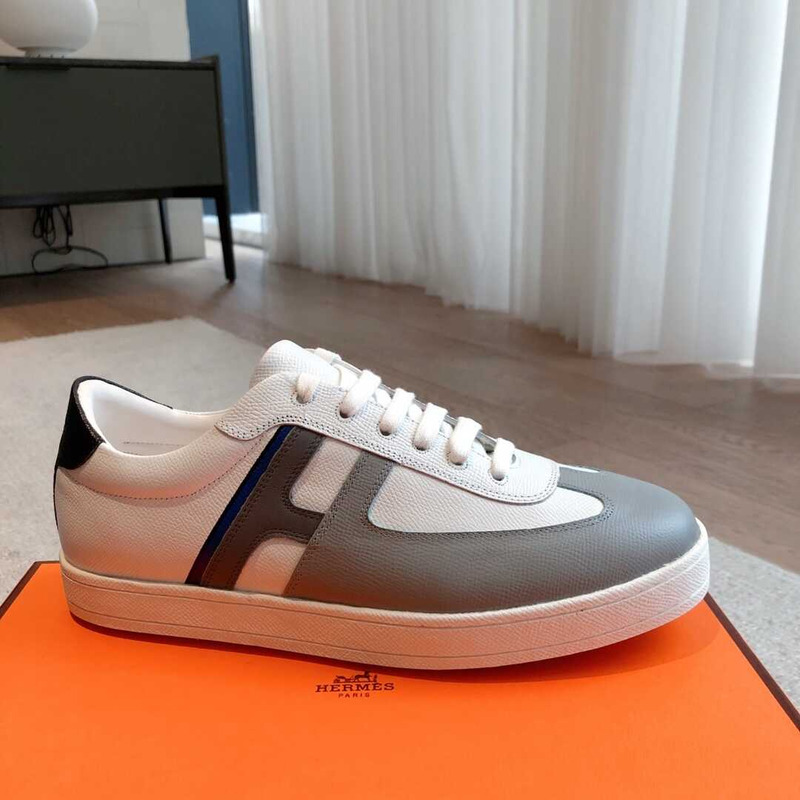 H**mes boomerang sneaker leather white/blackgrey