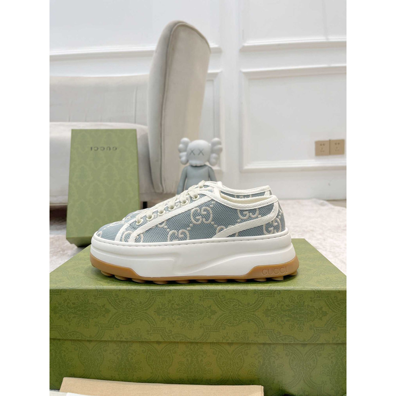 G*u*i gg printed thick-soled sneakers blue