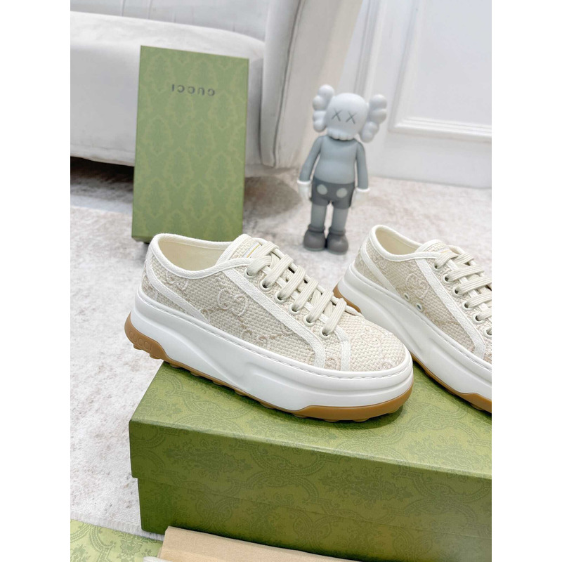 G*u*i gg printed thick-soled sneakers white