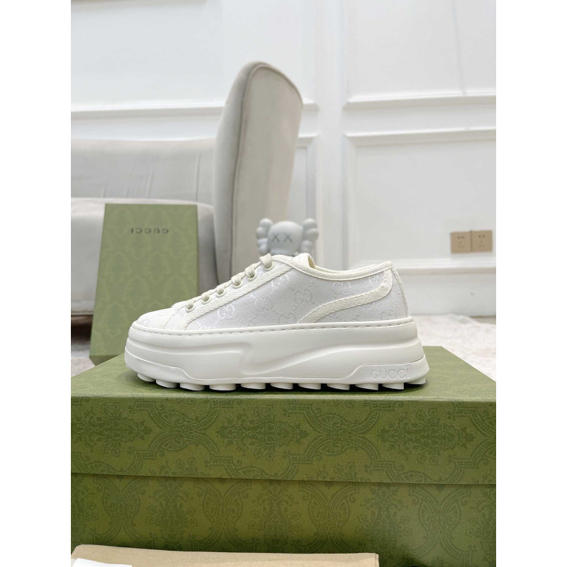 G*u*i gg printed thick-soled sneakers white