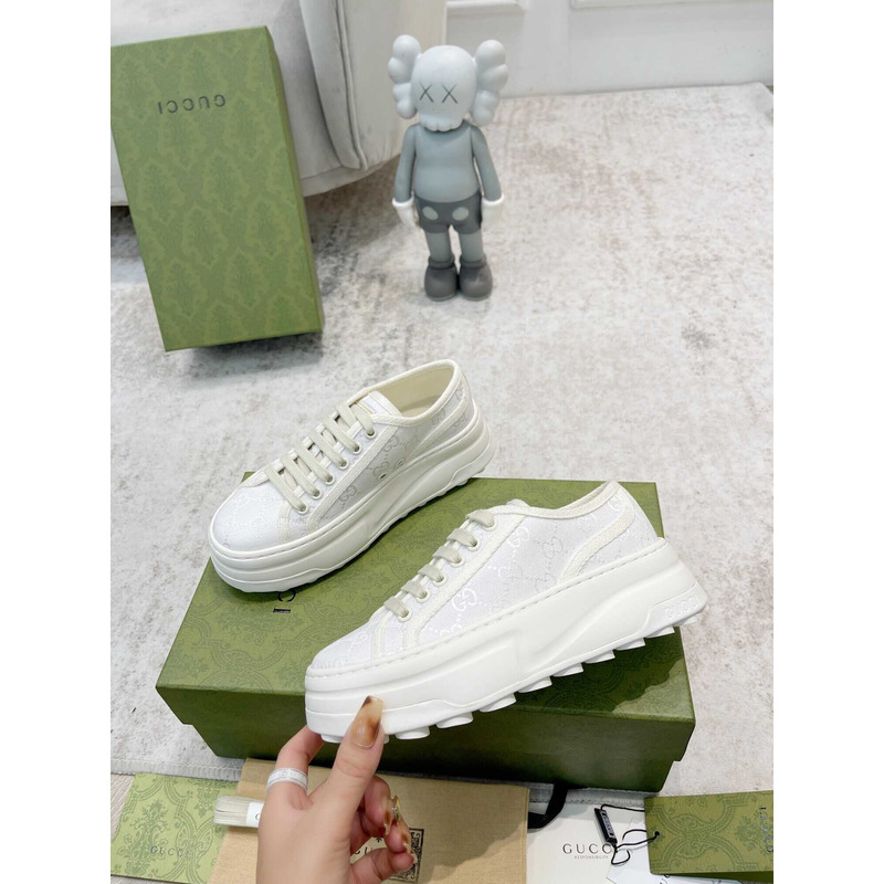 G*u*i gg printed thick-soled sneakers white