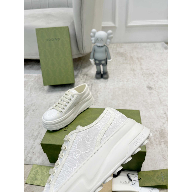 G*u*i gg printed thick-soled sneakers white