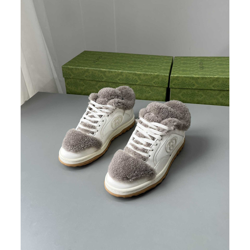 G*u*i mac80 merino wool sneakers off white and grey