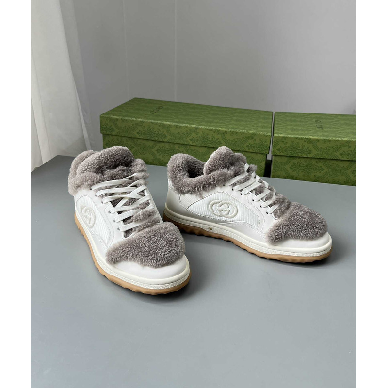 G*u*i mac80 merino wool sneakers off white and grey