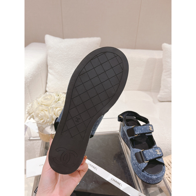 Ch*el dad sandals cloth sandal dark blue