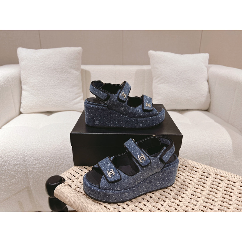 Ch*el dad sandals cloth sandal dark blue