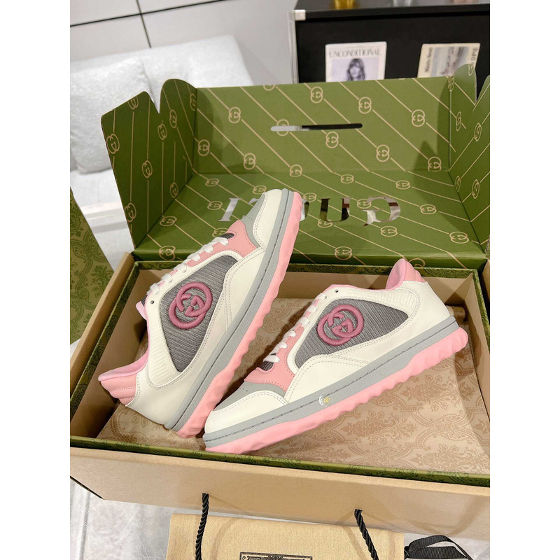 G*u*i mac80 sneakers off white gray and pink