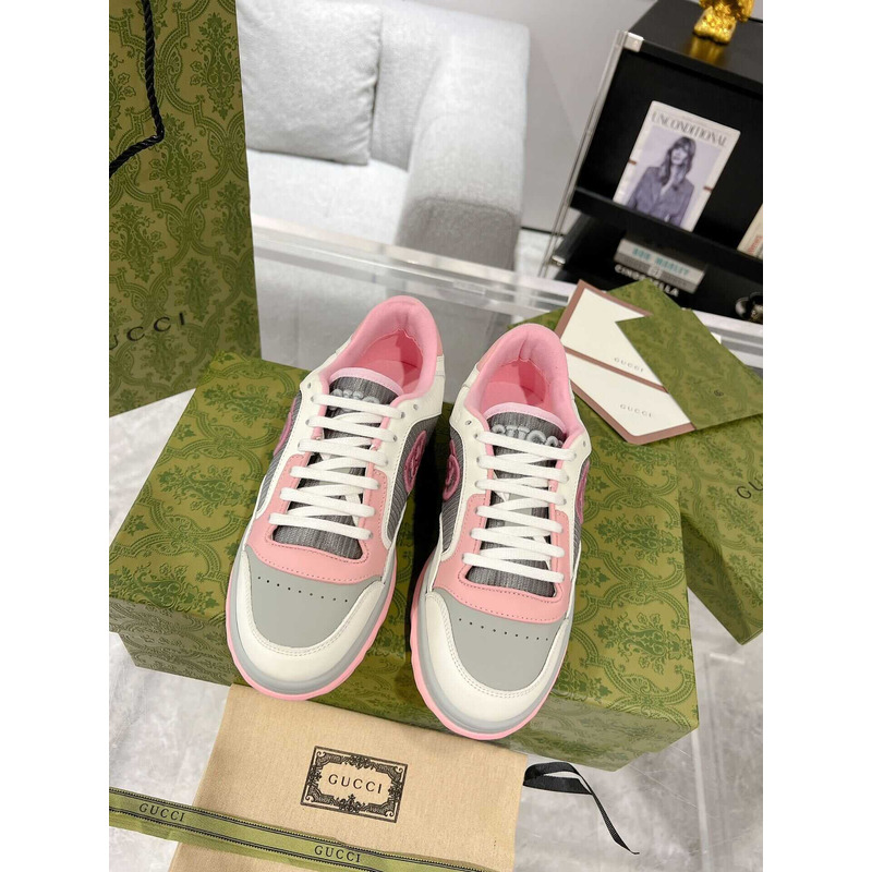 G*u*i mac80 sneakers off white gray and pink