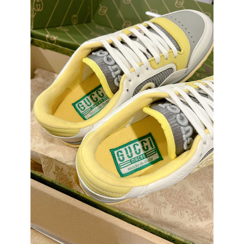 G*u*i mac80 sneakers off white gray and yellow