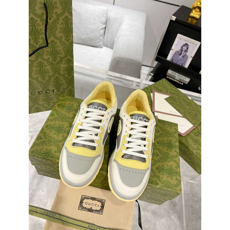 G*u*i mac80 sneakers off white gray and yellow