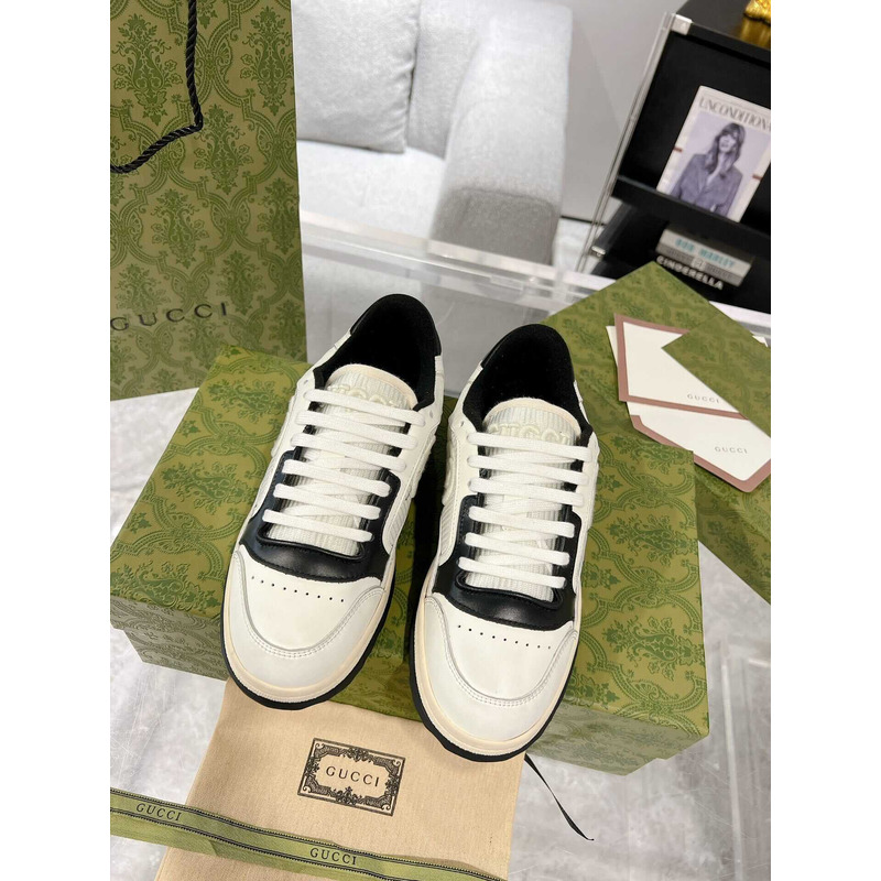 G*u*i mac80 sneakers off white and black fabric insert