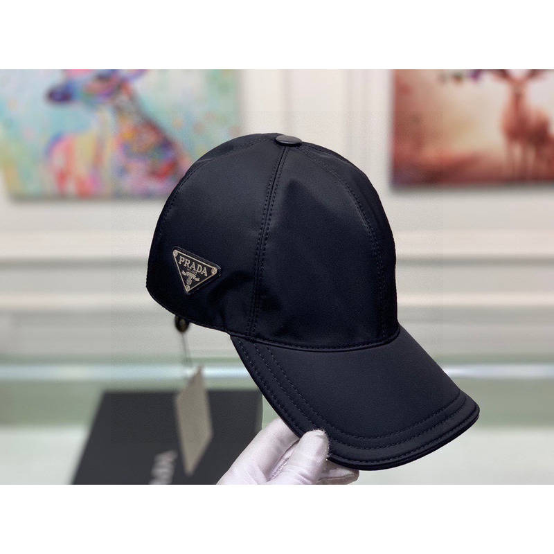 Pra*a re-nylon baseball cap black