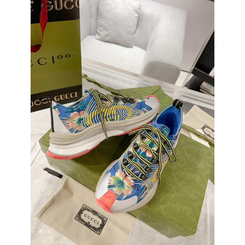 G*u*i run floral print sneakers multi