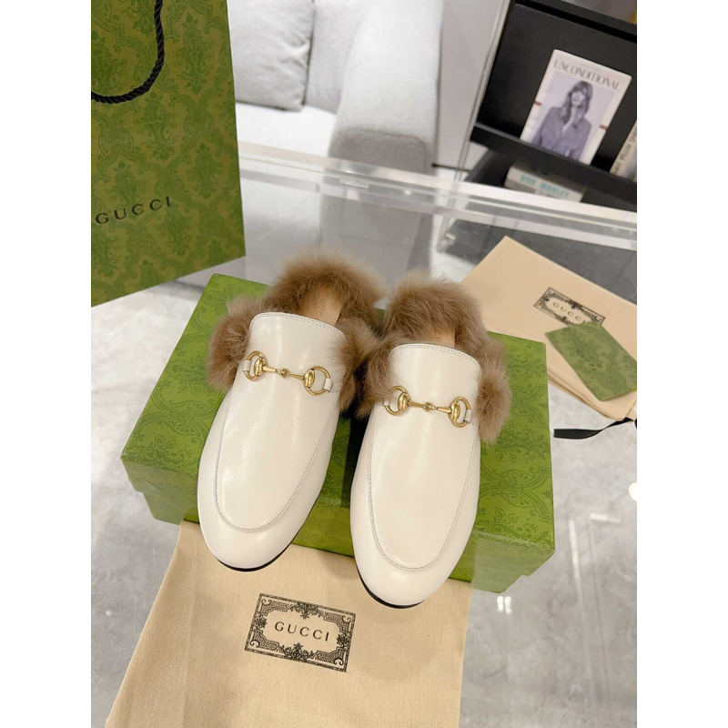 G*u*i 2015 re-edtion women\''s princetown slippers weißes