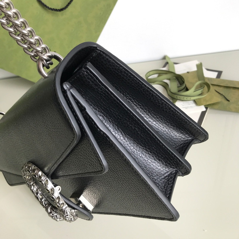 G*u*i dionysus shoulder bag pebbled calfskin small black bag