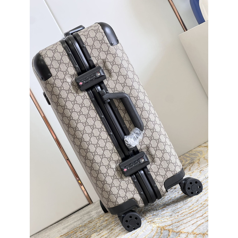 G*u*i gg carry-on suitcase beige