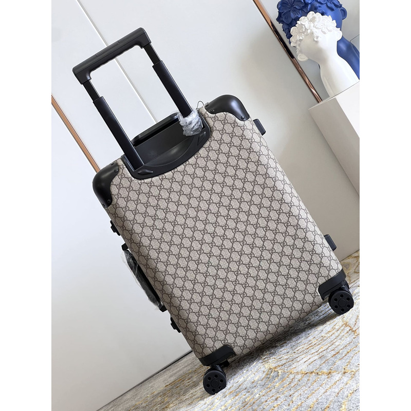 G*u*i gg carry-on suitcase beige