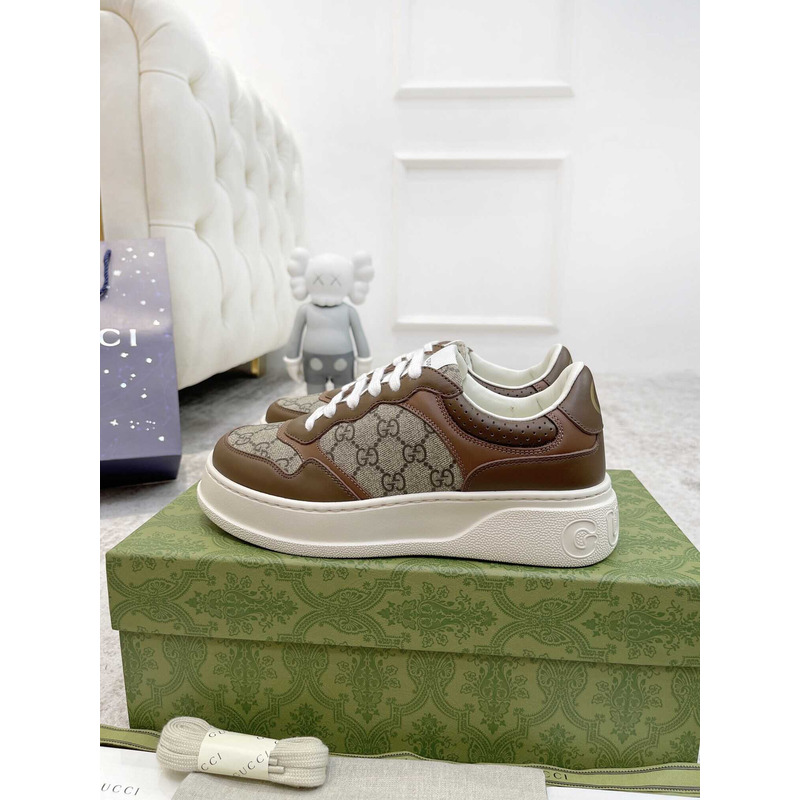 G*u*i damensneaker mit gg brown und grauer gg sup*e-canvas