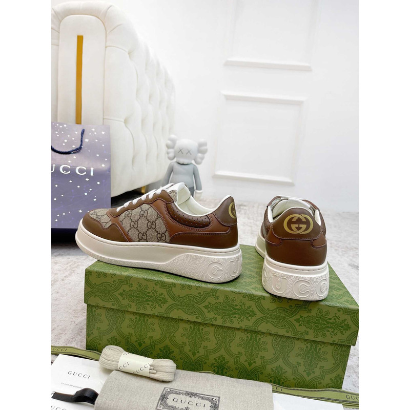 G*u*i damensneaker mit gg brown und grauer gg sup*e-canvas