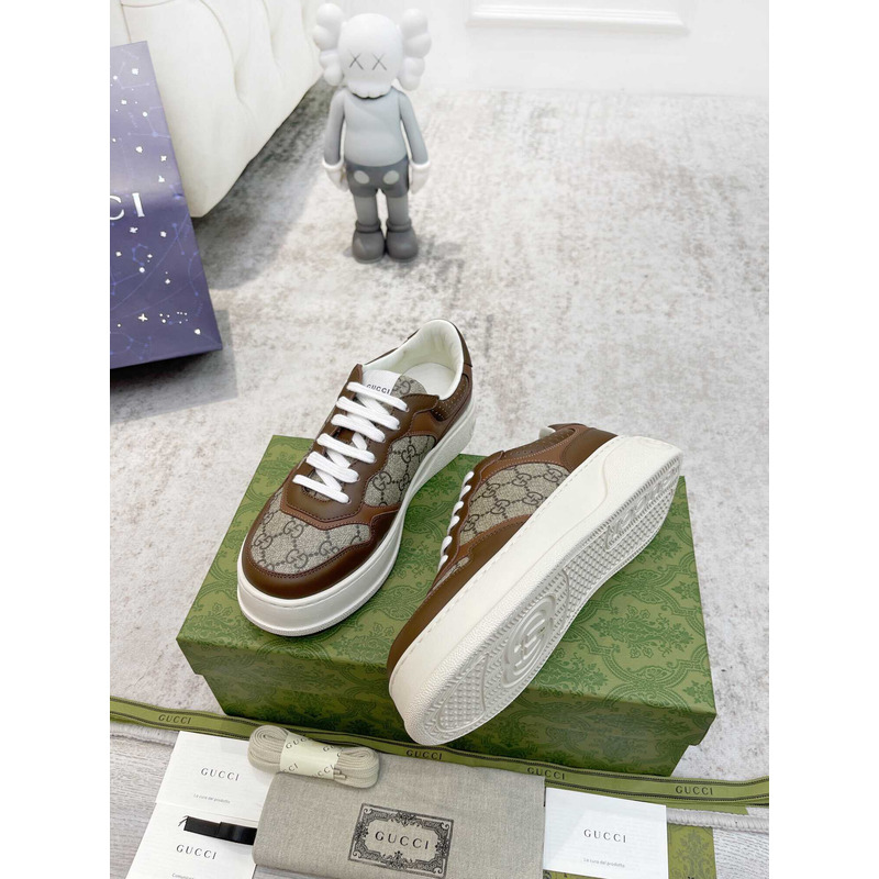 G*u*i damensneaker mit gg brown und grauer gg sup*e-canvas