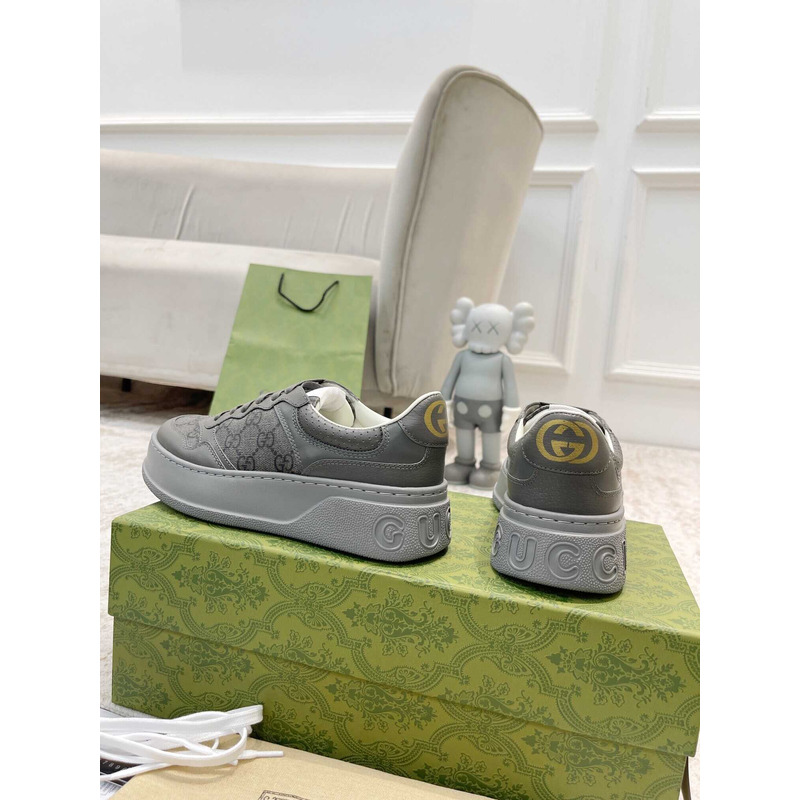 G*u*i damensneaker mit gg grey und grauer gg sup*e-canvas