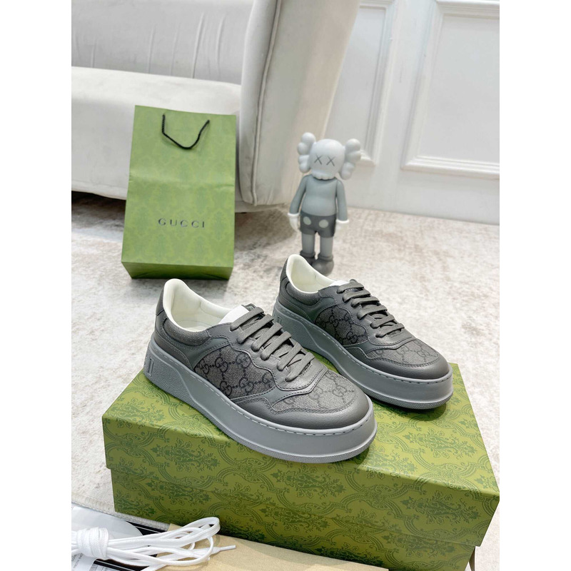 G*u*i damensneaker mit gg grey und grauer gg sup*e-canvas