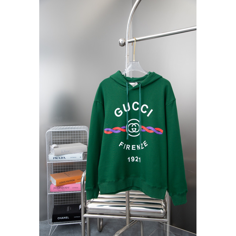 G*u*i g-lock lace hooded sweatshirt green