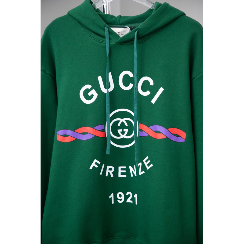 G*u*i g-lock lace hooded sweatshirt green