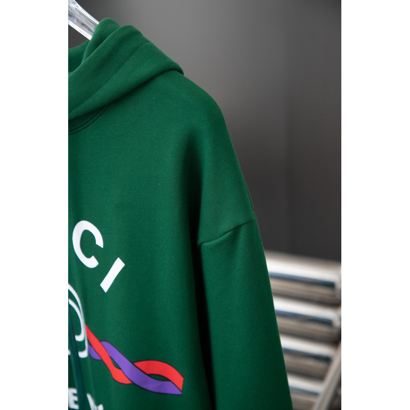 G*u*i g-lock lace hooded sweatshirt green