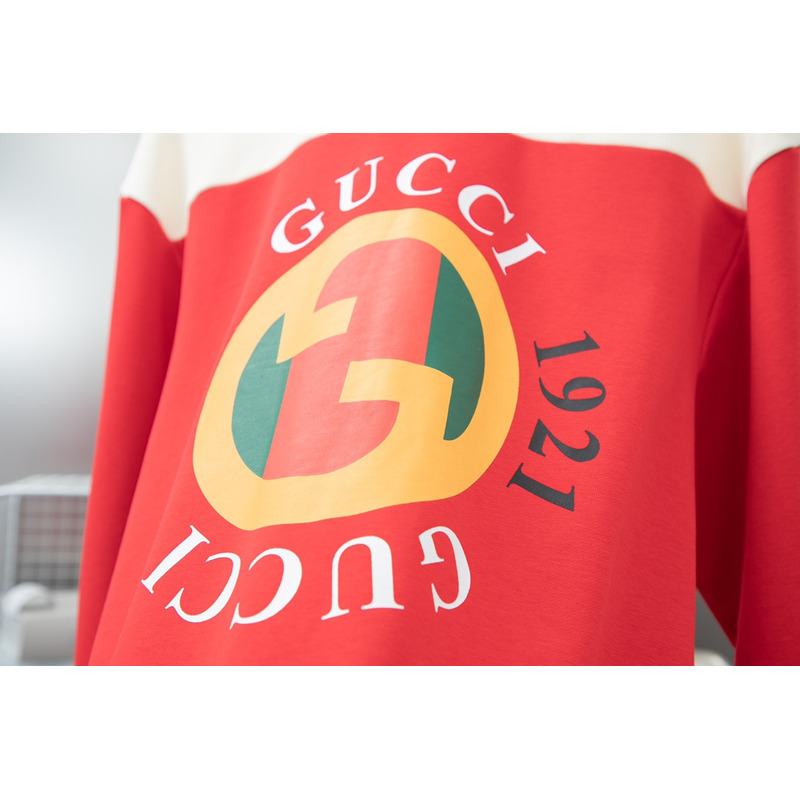 G*u*i sweatshirts aus baumwolljersey mit print red