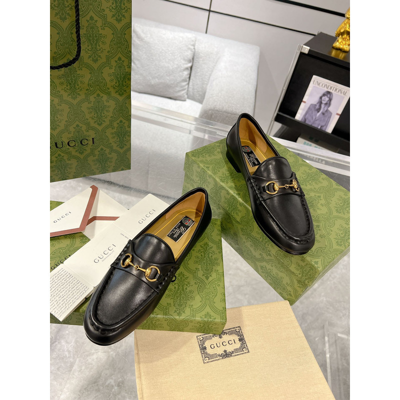 G*u*i 1955 horsebit leather loafers black