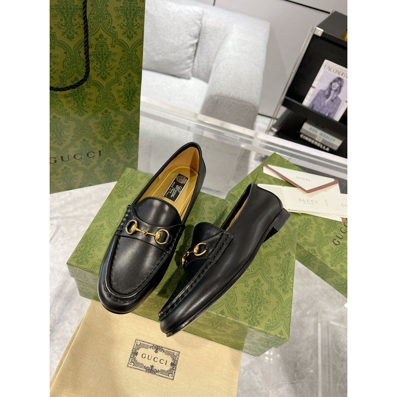 G*u*i 1955 horsebit leather loafers black