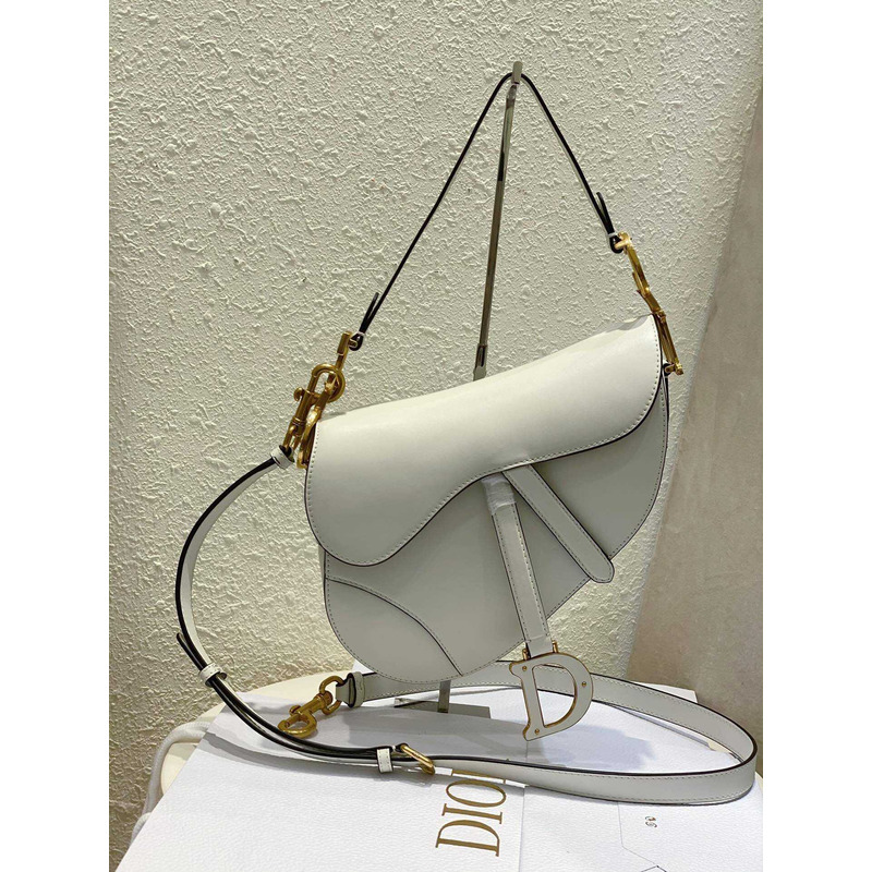 D*or saddle bag with strap dusty ivory