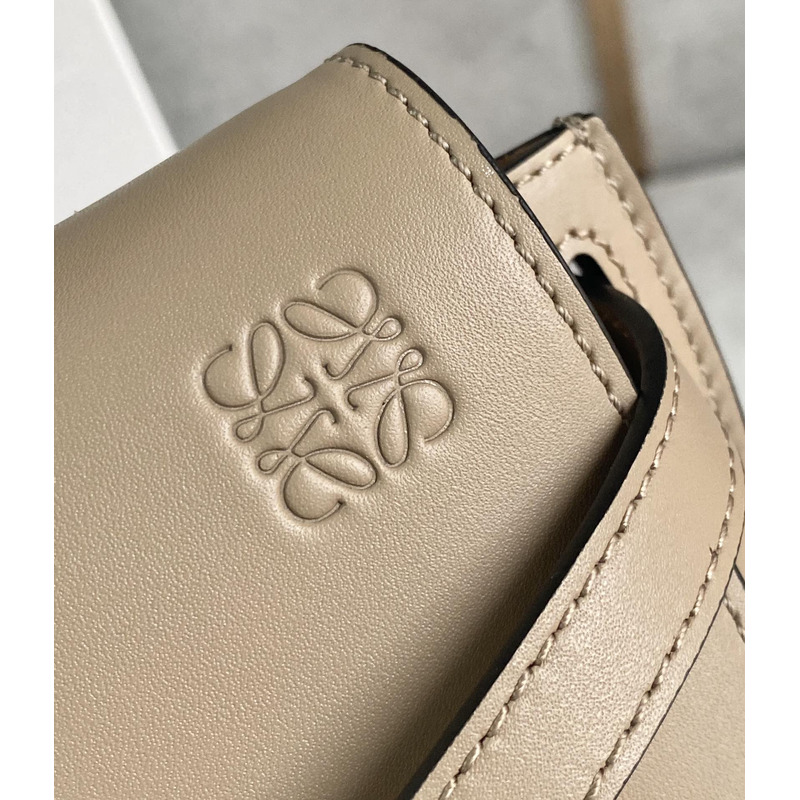 Loewe Mini Gate Dual Bag Calfskin And Jacquard Sand