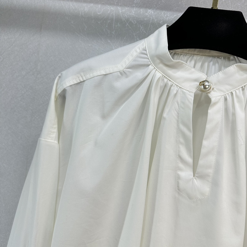 D*or blouse white cotton poplin