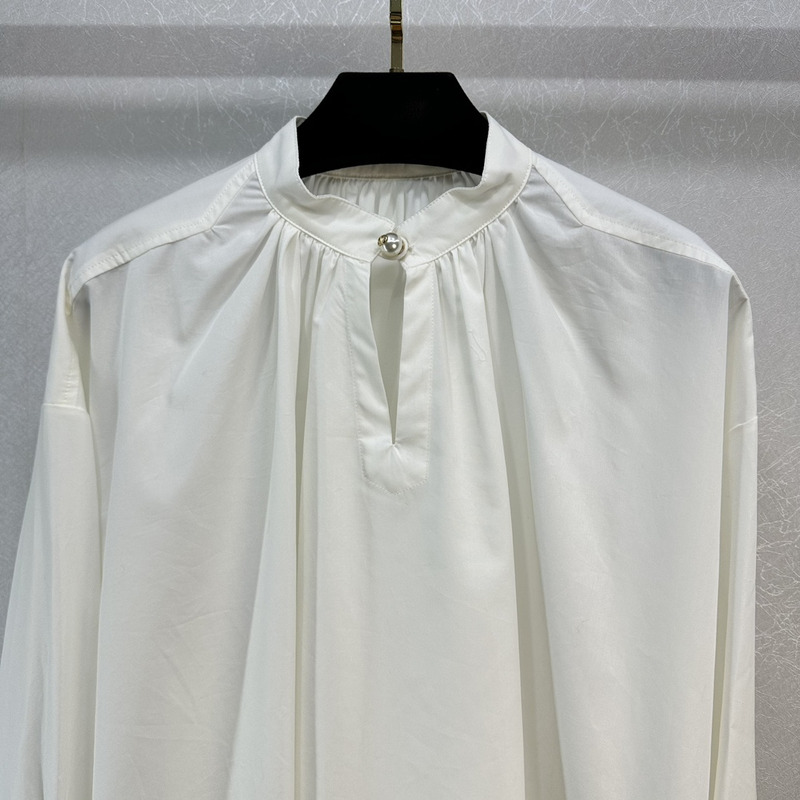 D*or blouse white cotton poplin