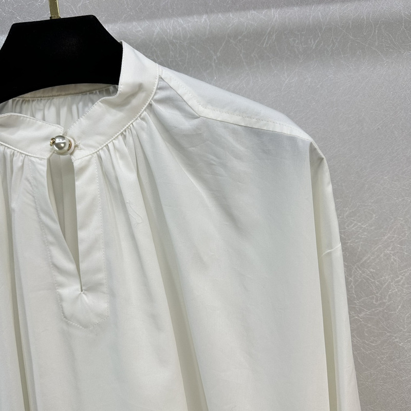 D*or blouse white cotton poplin