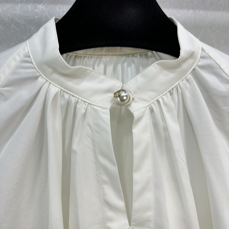 D*or blouse white cotton poplin