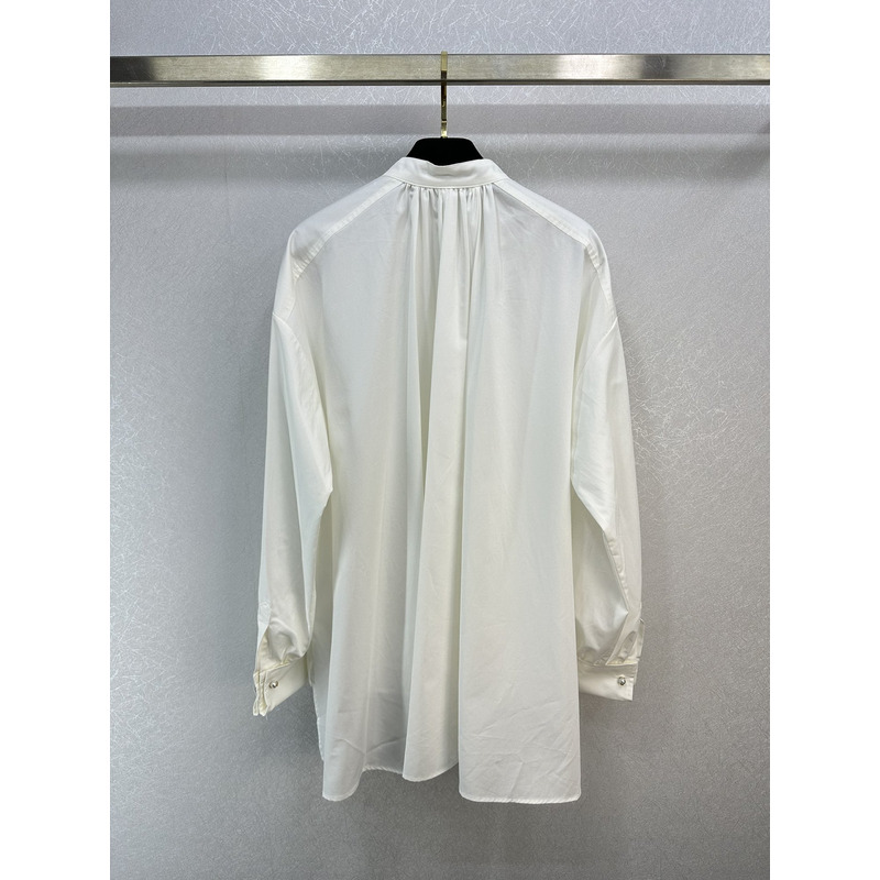 D*or blouse white cotton poplin