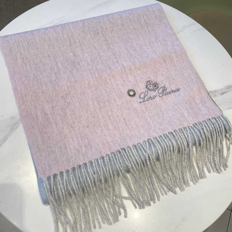 Loro piana Cashmere Scarf Grey Pink