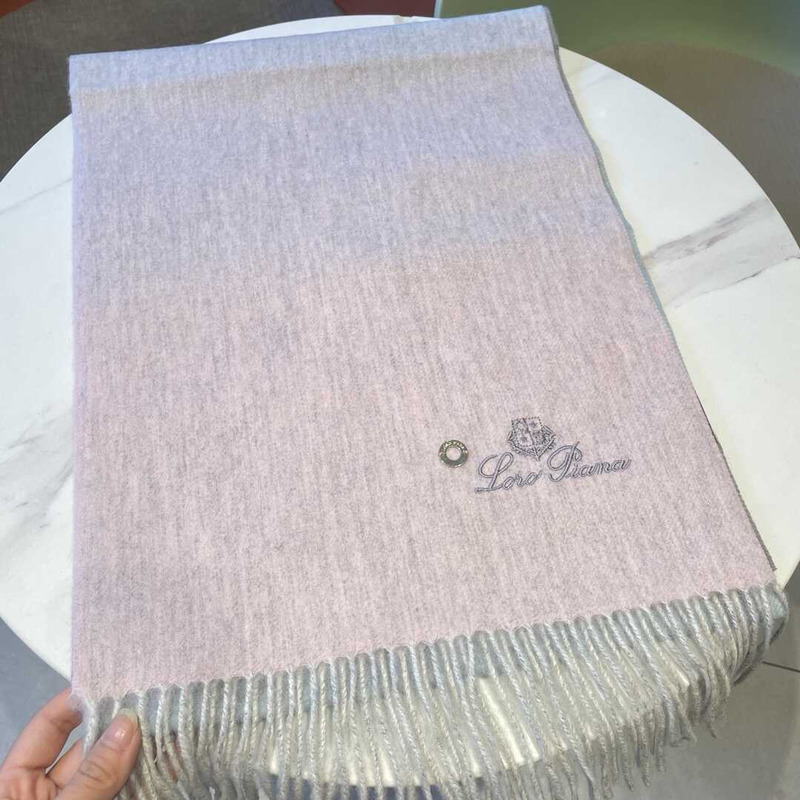 Loro piana Cashmere Scarf Grey Pink