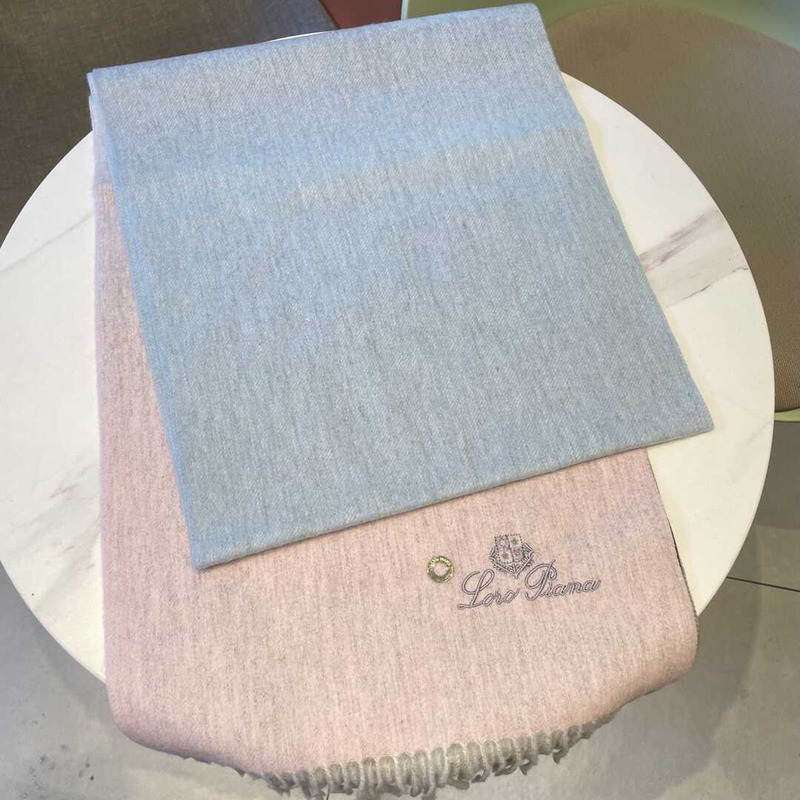 Loro piana Cashmere Scarf Grey Pink